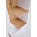 GRID modern íróasztal integrált polcokkal – fehér / tölgy – 144 cm