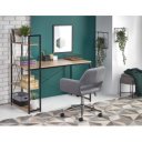 RACK modern íróasztal 3 polccal – tölgy / fekete – 120 cm
