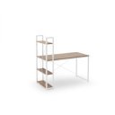 RACK modern íróasztal 3 polccal – tölgy / fehér – 120 cm