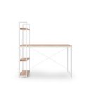 RACK modern íróasztal 3 polccal – tölgy / fehér – 120 cm