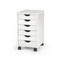 STACKER modern görgős fiókos konténer – fehér – 37 cm