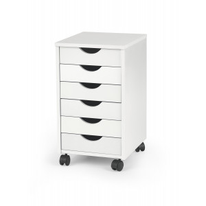 STACKER modern görgős fiókos konténer – fehér – 37 cm