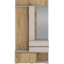 ENTRY modern előszobabútor tükörrel – arany tölgy / kasmír – 120 cm