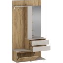 ENTRY modern előszobabútor tükörrel – arany tölgy / kasmír – 120 cm