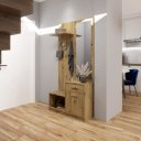 NOOK modern előszobabútor tükörrel –  tölgy – 90 cm