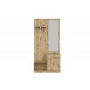 NOOK modern előszobabútor tükörrel –  tölgy – 90 cm