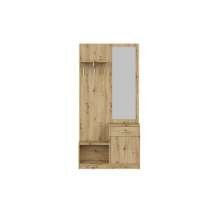 NOOK modern előszobabútor tükörrel –  tölgy – 90 cm