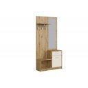 NOOK modern előszobabútor tükörrel – tölgy / kasmír – 90 cm