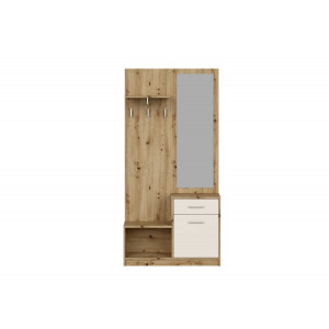 NOOK modern előszobabútor tükörrel – tölgy / kasmír – 90 cm