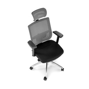 FLEX ergonomikus forgószék állítható fejtámlával – fekete / szürke