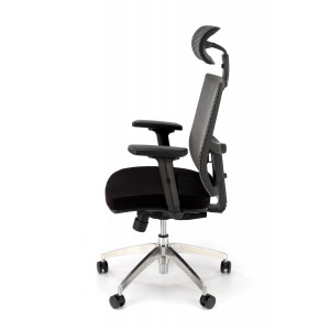 FLEX ergonomikus forgószék állítható fejtámlával – fekete / szürke