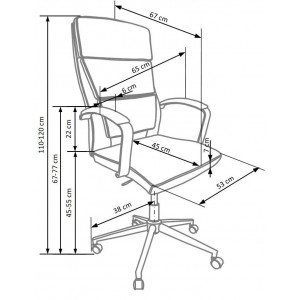 GLIDE modern forgószék – fehér