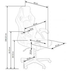 RACER modern forgószék – fekete / szürke