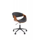CURVE modern forgószék – fekete / dió