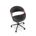 CURVE modern forgószék – fekete / dió