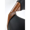 CURVE modern forgószék – fekete / dió