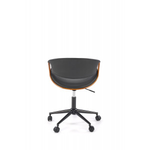 CURVE modern forgószék – fekete / dió