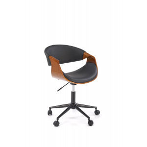 CURVE modern forgószék – fekete / dió