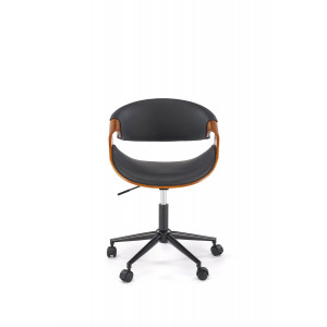 CURVE modern forgószék – fekete / dió
