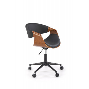 CURVE modern forgószék – fekete / dió