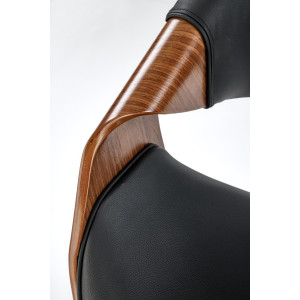 CURVE modern forgószék – fekete / dió