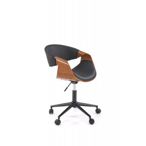 CURVE modern forgószék – fekete / dió