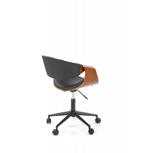 CURVE modern forgószék – fekete / dió