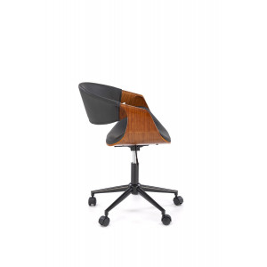 CURVE modern forgószék – fekete / dió