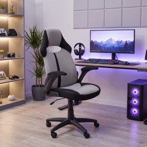 PULSE modern forgószék – szürke / fekete HALMAR