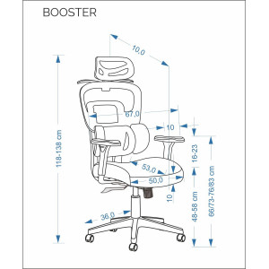 CORE modern ergonomikus forgószék – fekete
