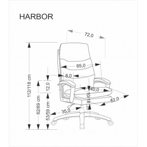 HAVEN modern forgószék – fekete