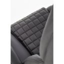 THRONE modern forgószék – fekete / króm