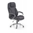 THRONE modern forgószék – fekete / króm
