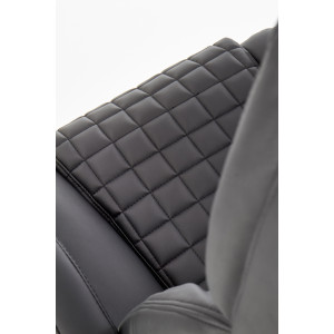 THRONE modern forgószék – fekete / króm