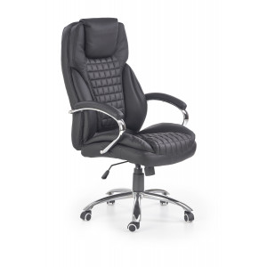 THRONE modern forgószék – fekete / króm