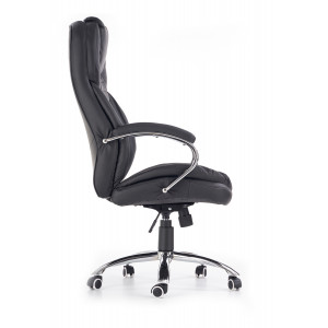 THRONE modern forgószék – fekete / króm