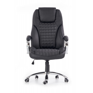THRONE modern forgószék – fekete / króm