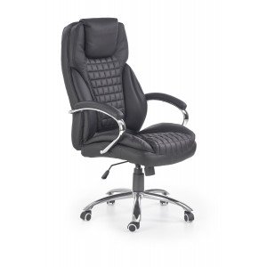 THRONE modern forgószék – fekete / króm HALMAR