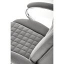 THRONE modern forgószék – szürke / króm