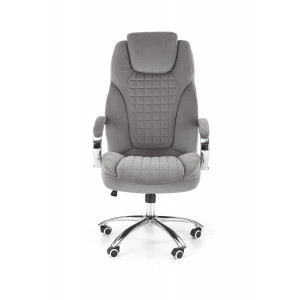 THRONE modern forgószék – szürke / króm