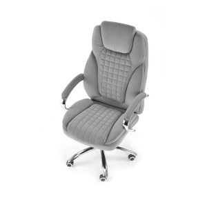 THRONE modern forgószék – szürke / króm