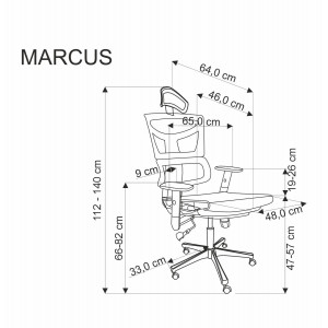 MATRIX modern ergonomikus forgószék – fekete
