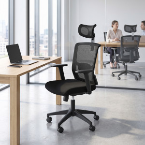 MESH modern ergonomikus forgószék – fekete HALMAR