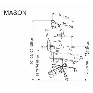 MESH modern ergonomikus forgószék – fekete