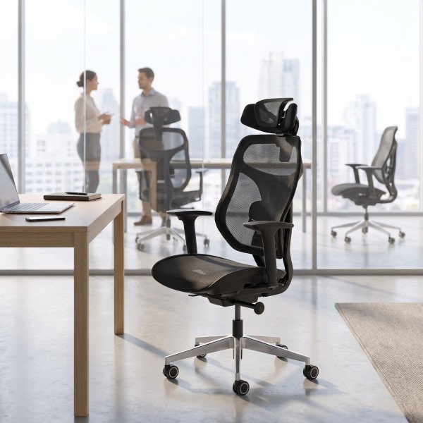 VECTOR modern ergonomikus forgószék – fekete