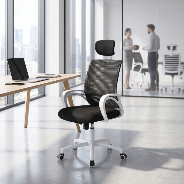 SHIFT modern forgószék – fekete / fehér
