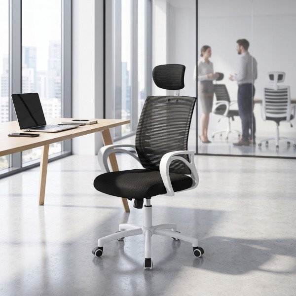 SHIFT modern forgószék – fekete / fehér