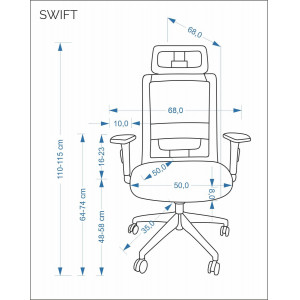 ADAPTIVE modern ergonomikus forgószék – fekete