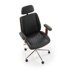 CRAFT modern forgószék – dió / fekete