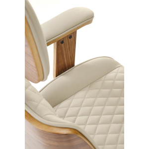 CRAFT modern forgószék – dió / bézs